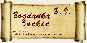Bogdanka Voćkić vizit kartica